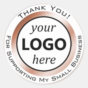 Elegant Rose Golden Vintage Pink Thank You Signet Classic Round Sticker
