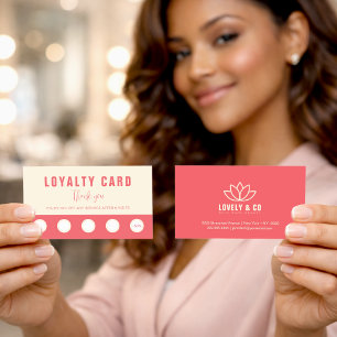 Elegant Rose & Ivory Beauty Loyalty & Rewards Card