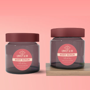 Elegant Rose & Ivory Salon Beauty Product Label 