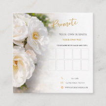 Elegant Rose Loyalty Business Card