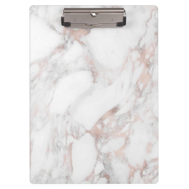 Elegant Rose Marble Modern Template Chic Trendy Clipboard (Front)