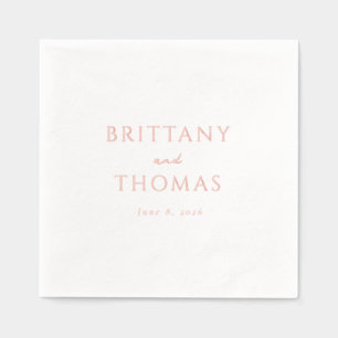 Elegant Rose Minimalist Wedding Invitation Foil Napkins