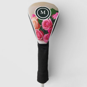 Elegant Rose Monogram Golf Head Cover – Custom Flo