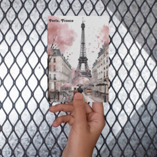 Elegant Rose Paris France Romantic Eiffel Tower Postcard
