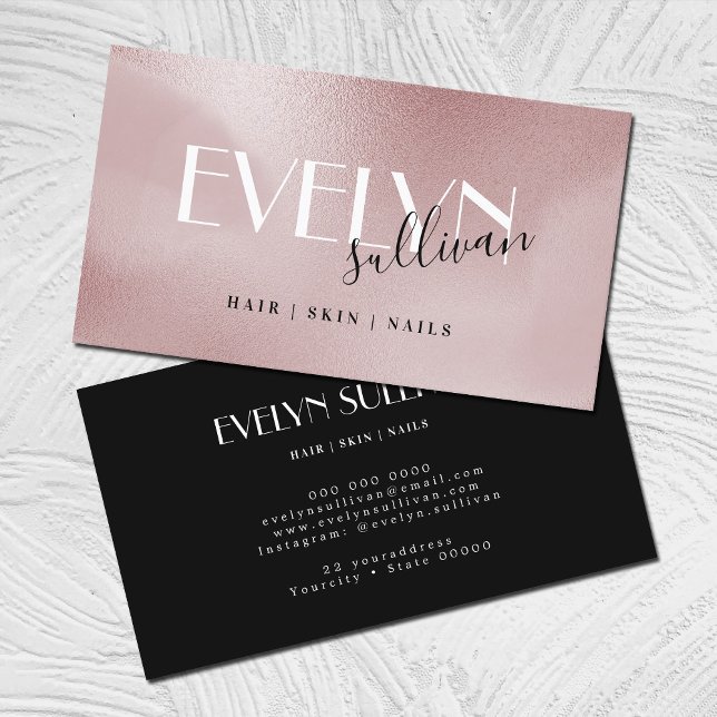 elegant rose pink business card (Creator Uploaded)
