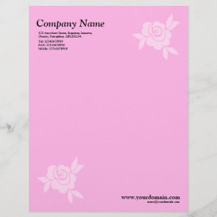 Elegant Rose - Pink Customized Letterhead