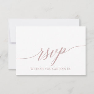 Elegant Rose Quartz Dietary Restrictions RSVP Card