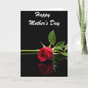 Elegant Rose Reflection Card