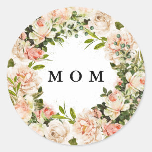 Elegant Rose Romance Mother's Day Classic Round St Sticker