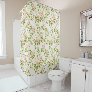 Elegant Rose Vine Flourish Shower Curtain