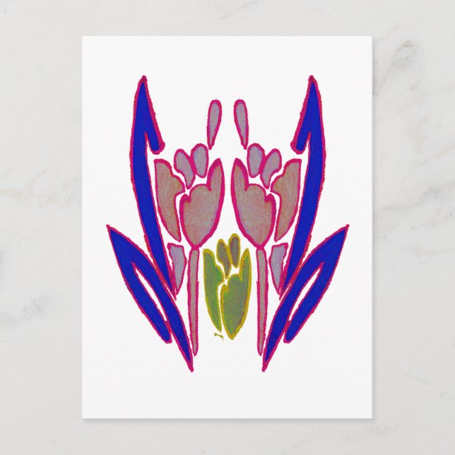 Elegant Rose Watercolor Art Print Postcard (Front)