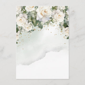 Elegant Rose Wedding Details Card