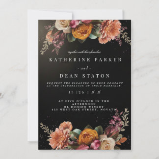 Elegant Rose Wedding Invitation