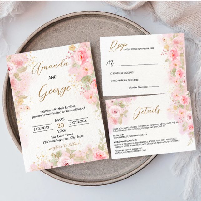 Elegant Rose wedding Invitation (Creator Uploaded)
