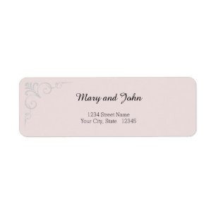 Elegant Rose Wedding Label Return Address
