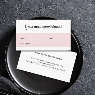 Elegant Rose White Beauty Appointment Card