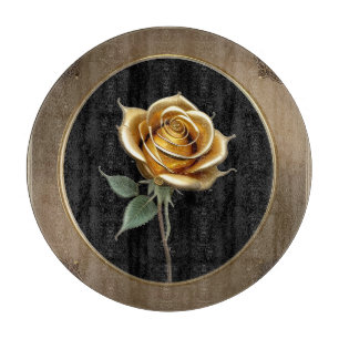 Elegant Rose with Ornate Decorative Frame Cutting Board