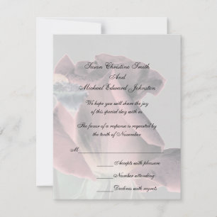 Elegant Rosebud Wedding RSVP Card