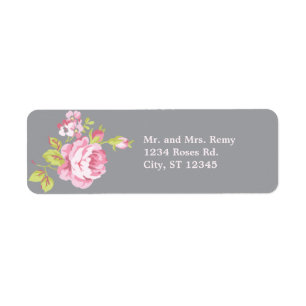 Elegant Roses Address Label Return Address Label