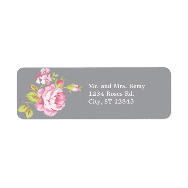Elegant Roses Address Label Return Address Label (Front)