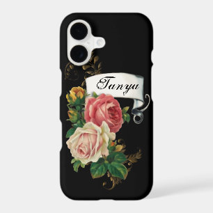 Elegant Roses and Gold Leaves Personalised