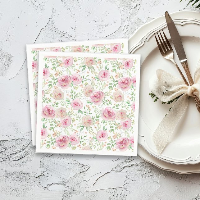 Elegant roses bridal shower napkin (Creator Uploaded)