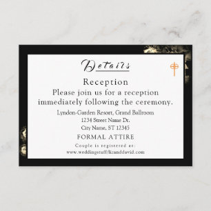 Elegant Roses Catholic Wedding Enclosure Card