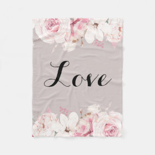 Elegant Roses Fleece Blanket