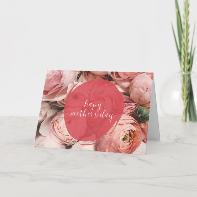 Elegant Roses Floral Mother's Day  Holiday Card (Front)