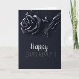 Elegant Roses Gothic Birthday Card