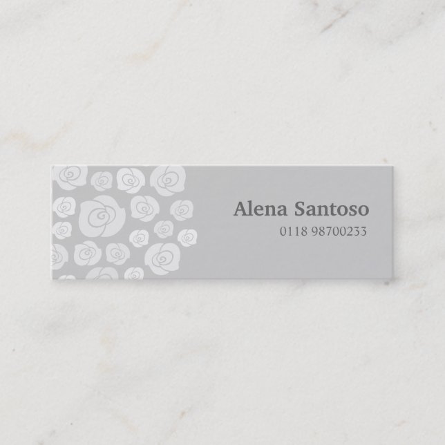 Elegant Roses Mini Business Card (Front)