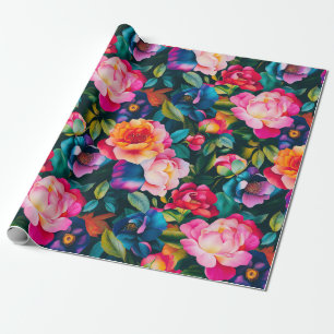 Elegant  roses pattern wrapping paper