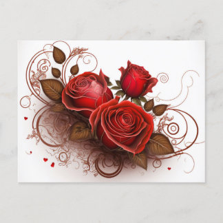 Elegant Roses Postcard