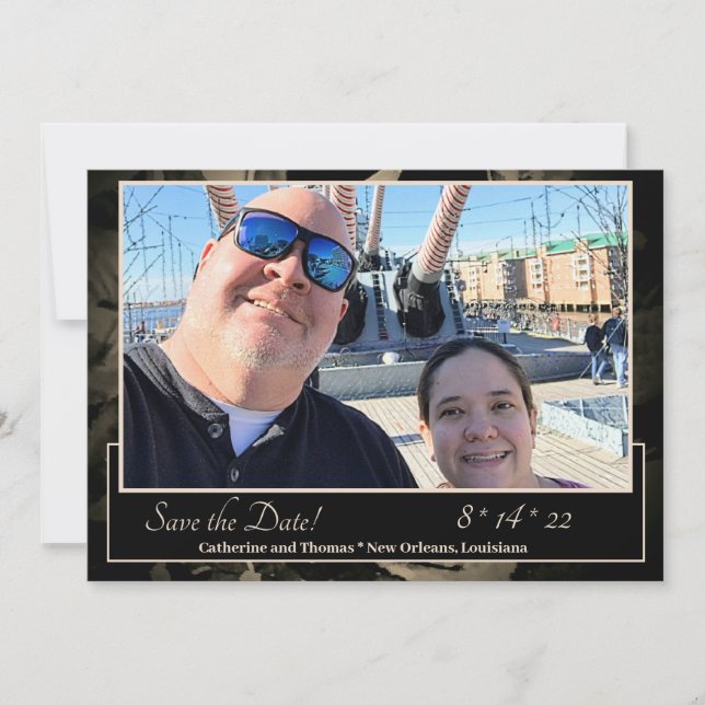 Elegant Roses Save the Date (Front)