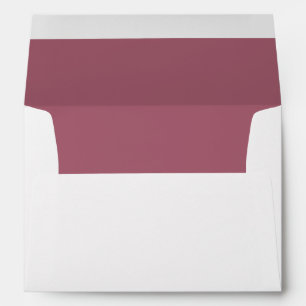 Elegant Rosewood Pink Lined Wedding Envelope