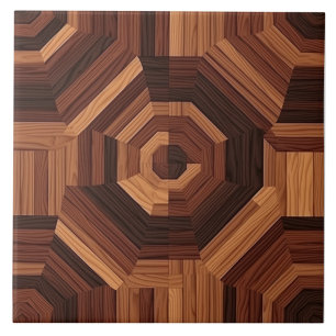 Elegant Rosewood Seamless Pattern Ceramic Tile