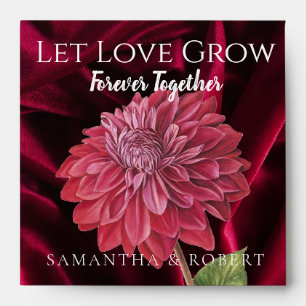 Elegant Rosy Floral Wedding Bridal Favour Seeds  Envelope