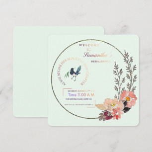Elegant Round Bridal Brunch Invitation Edita