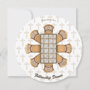 Elegant Round Fellowship Dinner Invitation