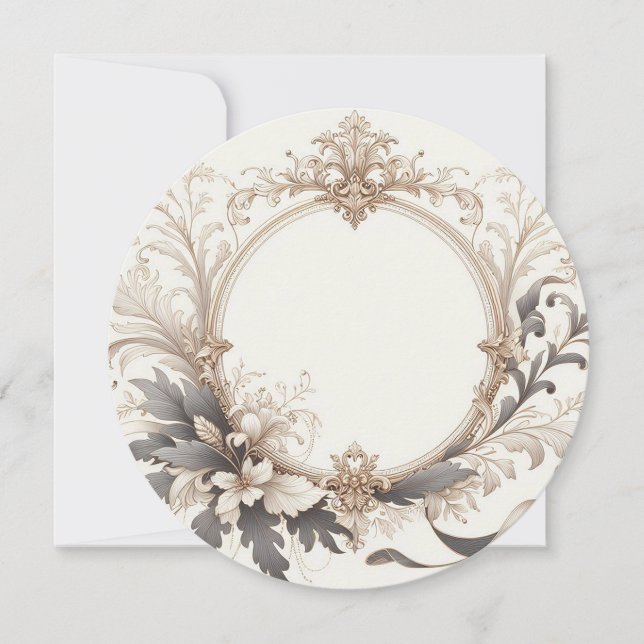 Elegant Round Invitation (Front)