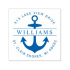Elegant Round Nautical Anchor Return Address