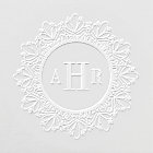Elegant Round Three Initial Monogram