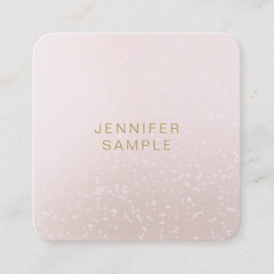 Elegant Rounded Square Modern Template Gold Text Business Card