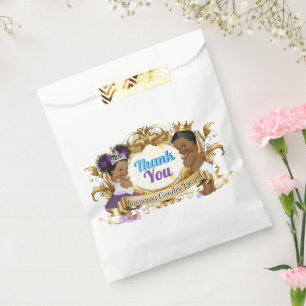 Elegant Royal African Gender Reveal Purple & Blue  Favour Bag
