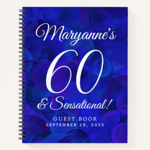 Elegant Royal Blue 60 and Sensational Birthday Notebook