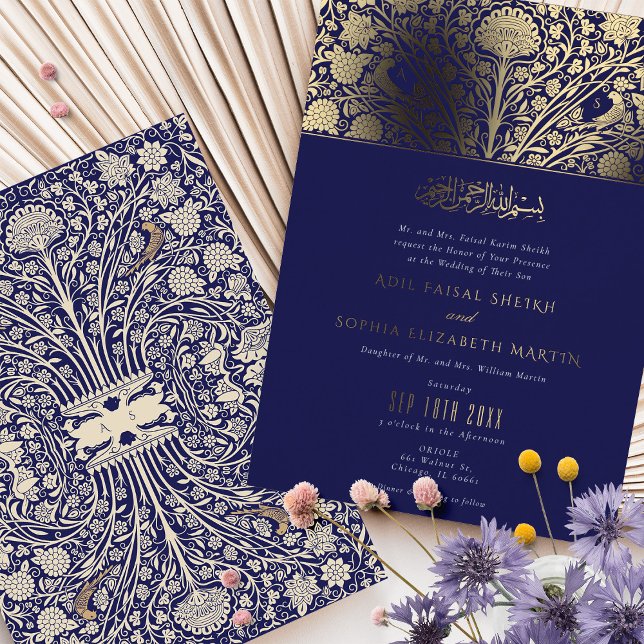 Elegant Royal Blue and Gold Islamic Wedding (Creator Uploaded)
