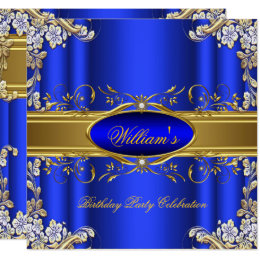 blue and gold birthday party