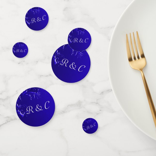 Elegant Royal Blue Wedding Confetti (Group)