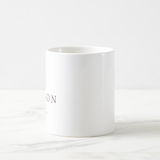 Elegant Royal Burgundy Script Coffee Mug (Center)