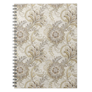 Elegant Royal Floral Paisley Design Pattern Art Notebook